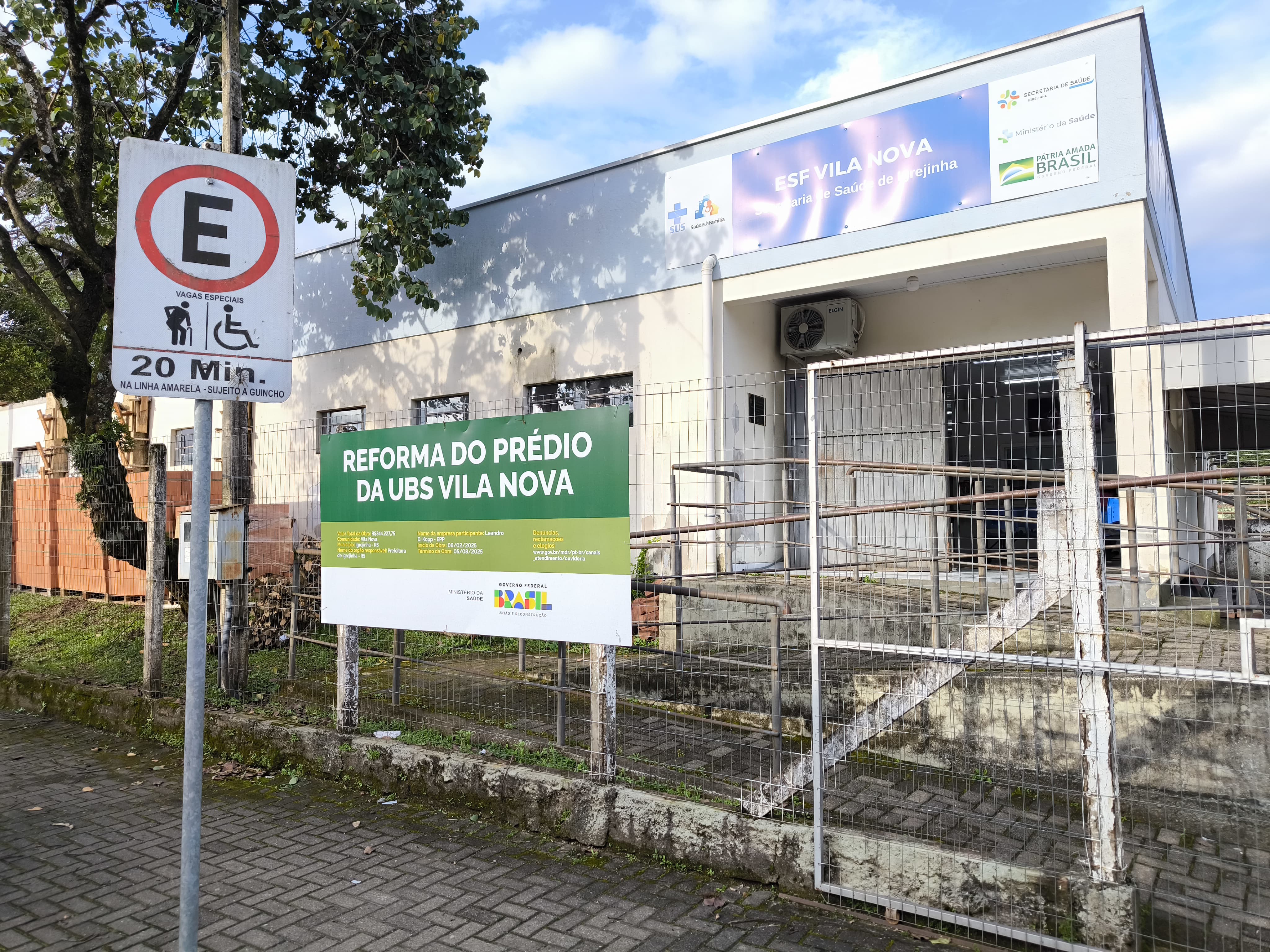 OBRAS DE AMPLIAÇÃO E REFORMA DA UBS VILA NOVA SEGUEM EM ANDAMENTO EM IGREJINHA
